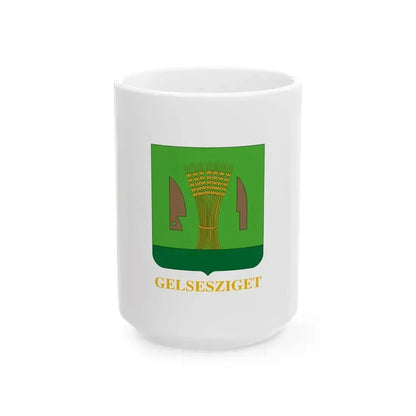 Flag of Gelsesziget (Hungary) White Coffee Mug 15oz - Go Mug Yourself