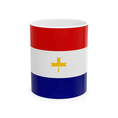 Flag of General in Independent State of Croatia (Croatia) White Coffee Mug 11oz - Go Mug Yourself