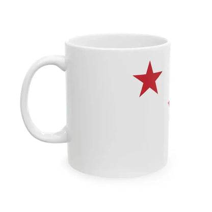 Flag of general of army of the Regia Marina (Italy) White Coffee Mug - Go Mug Yourself