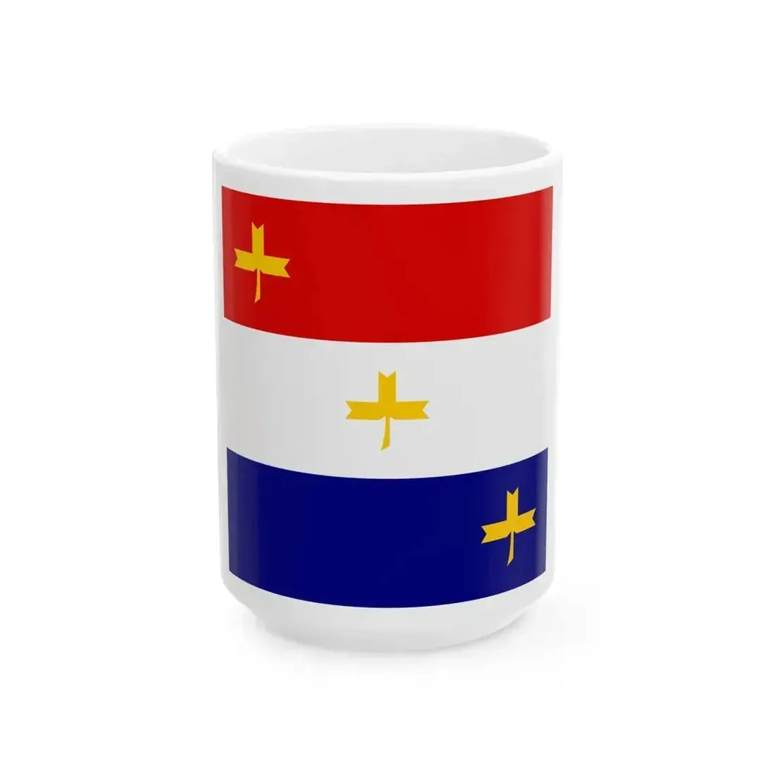 Flag of General of the infantry artillery etc in Independent State of Croatia (Croatia) White Coffee Mug 15oz - Go Mug Yourself