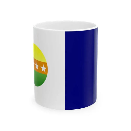 Flag of General Villamil (Ecuador) White Coffee Mug 11oz - Go Mug Yourself