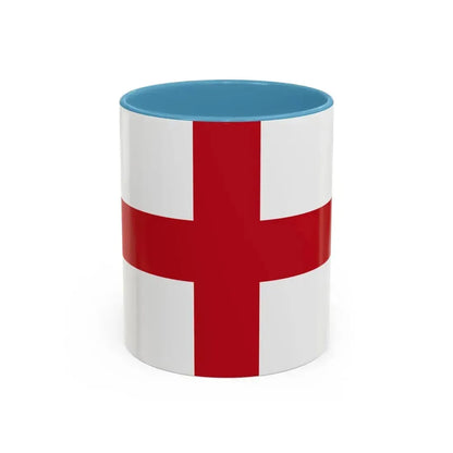 Flag of Genoa Italy - Accent Coffee Mug 11oz Light Blue - Go Mug Yourself