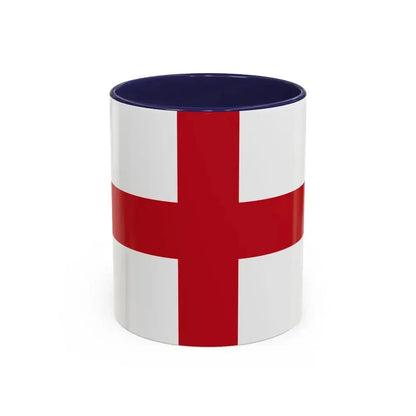 Flag of Genoa Italy - Accent Coffee Mug 11oz Navy - Go Mug Yourself