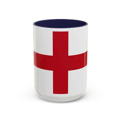 Flag of Genoa Italy - Accent Coffee Mug 15oz Navy - Go Mug Yourself