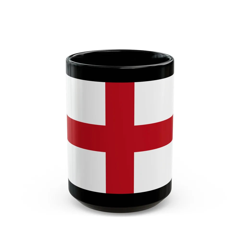 Flag of Genoa Italy - Black Coffee Mug-15oz-Go Mug Yourself