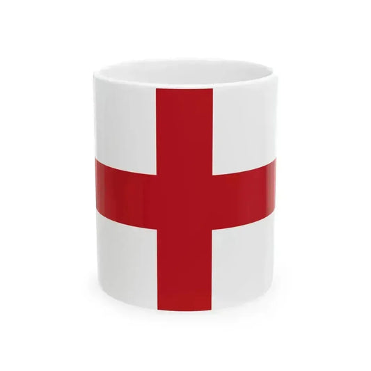 Flag of Genoa (Italy) White Coffee Mug 11oz - Go Mug Yourself