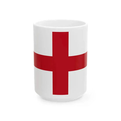 Flag of Genoa Italy - White Coffee Mug 15oz - Go Mug Yourself