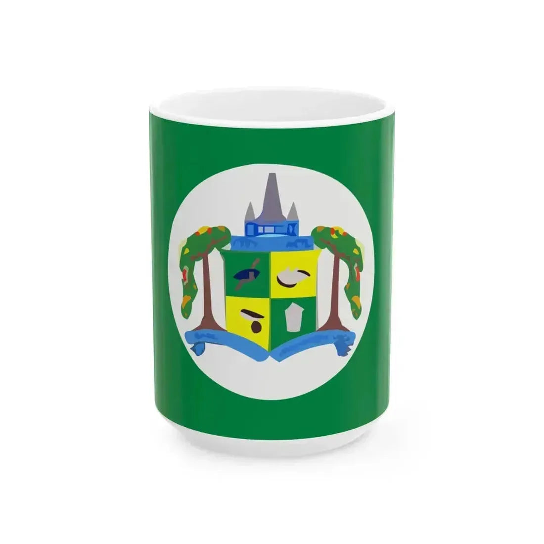 Flag of Georgetown (Guyana) White Coffee Mug 15oz - Go Mug Yourself