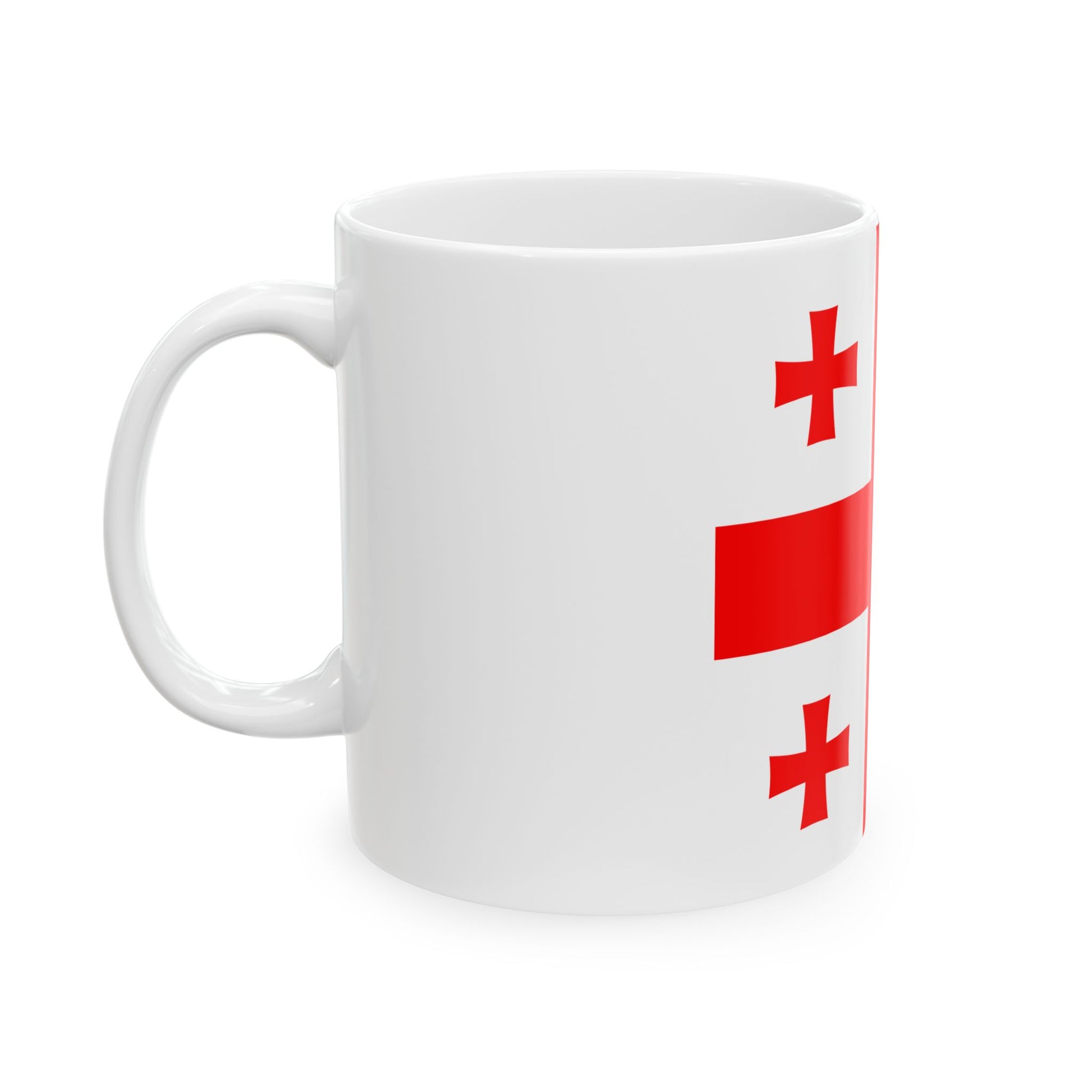 Flag of Georgia 1-1 (Georgia) White Coffee Mug-Go Mug Yourself