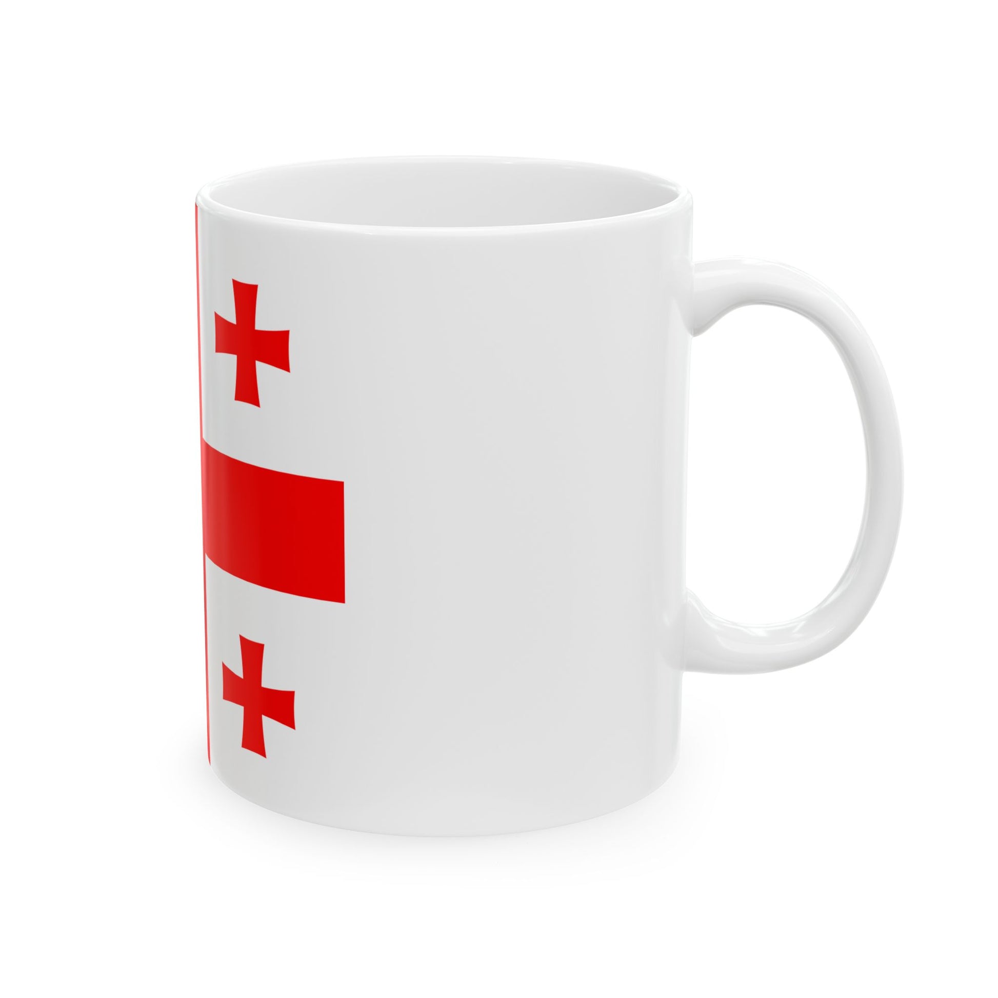 Flag of Georgia 1-1 (Georgia) White Coffee Mug-Go Mug Yourself