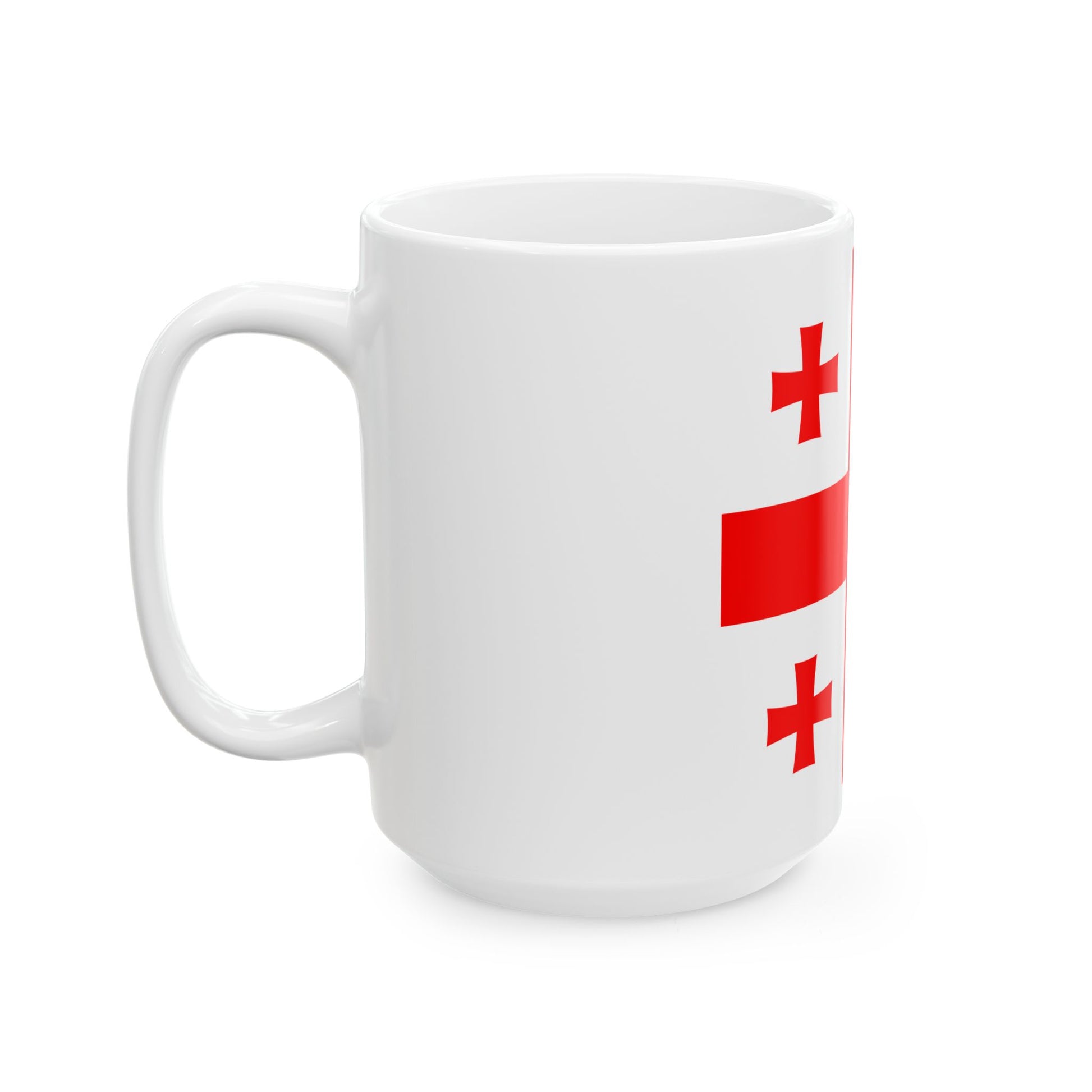 Flag of Georgia 1-1 (Georgia) White Coffee Mug-Go Mug Yourself