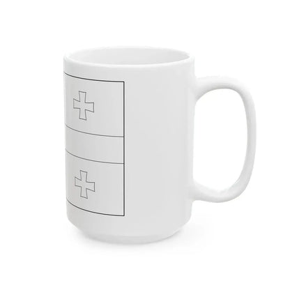 Flag of Georgia colouring page (Georgia) White Coffee Mug - Go Mug Yourself