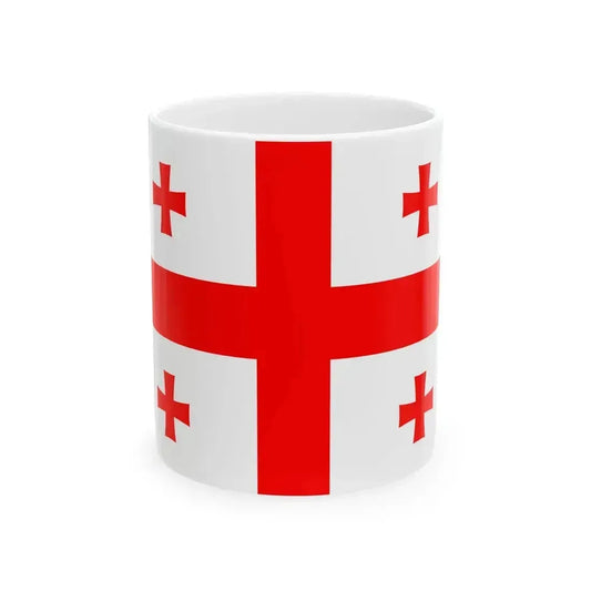 Flag of Georgia (Georgia) White Coffee Mug 11oz - Go Mug Yourself