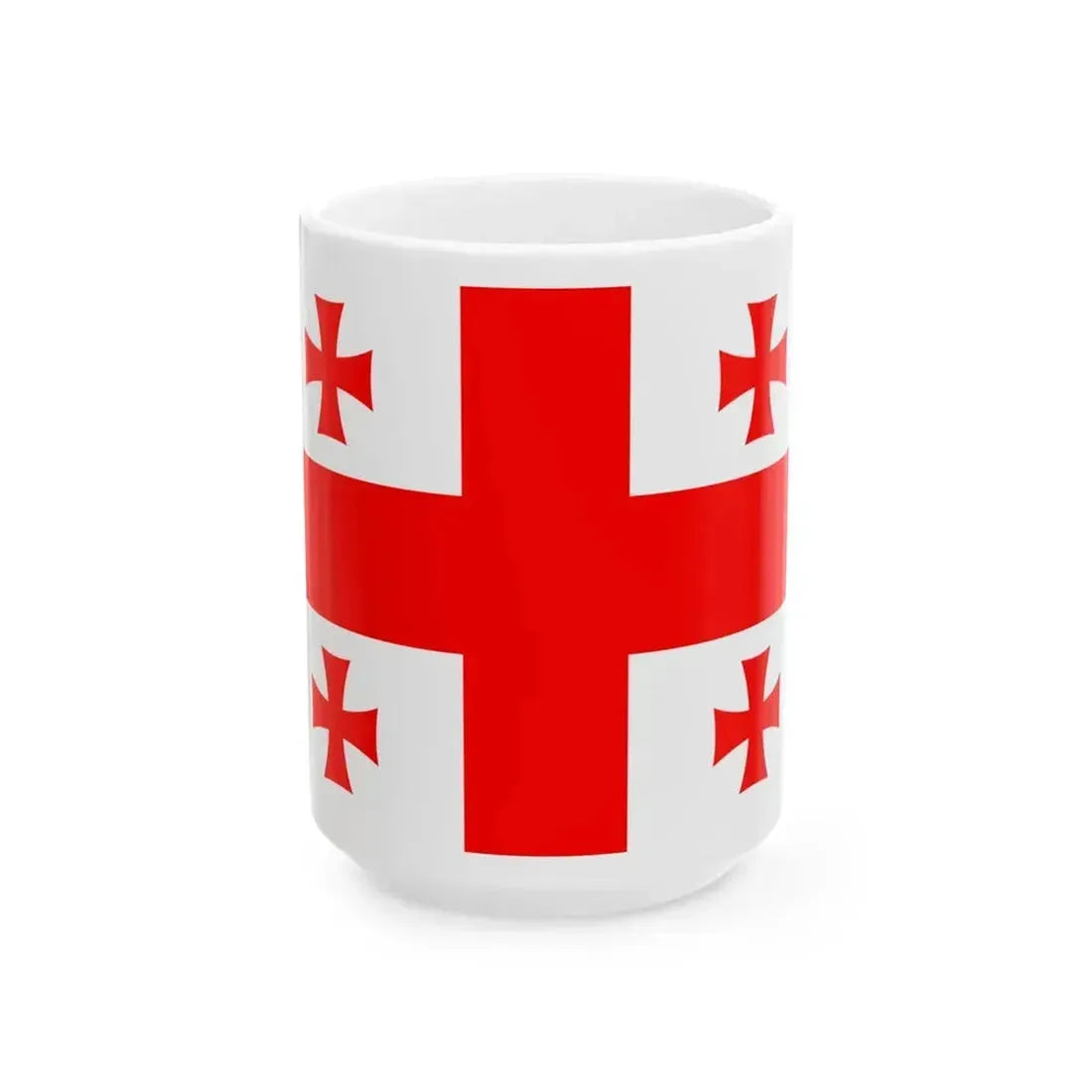Flag of Georgia original 2004 proposal (Georgia) White Coffee Mug 15oz - Go Mug Yourself