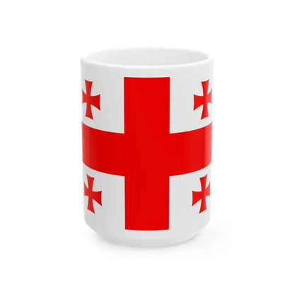 Flag of Georgia original 2004 proposal (Georgia) White Coffee Mug 15oz - Go Mug Yourself
