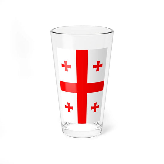 Flag of Georgia vertical (Georgia) Pint Glass 16oz 16oz - Go Mug Yourself