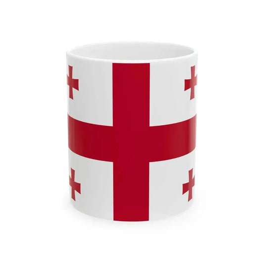 Flag of Georgia WFB 2004 (Georgia) White Coffee Mug 11oz - Go Mug Yourself