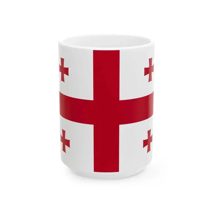 Flag of Georgia WFB 2004 (Georgia) White Coffee Mug 15oz - Go Mug Yourself