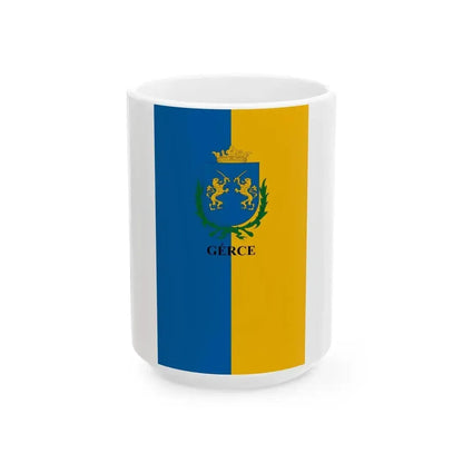 Flag of Gerce (Hungary) White Coffee Mug 15oz - Go Mug Yourself