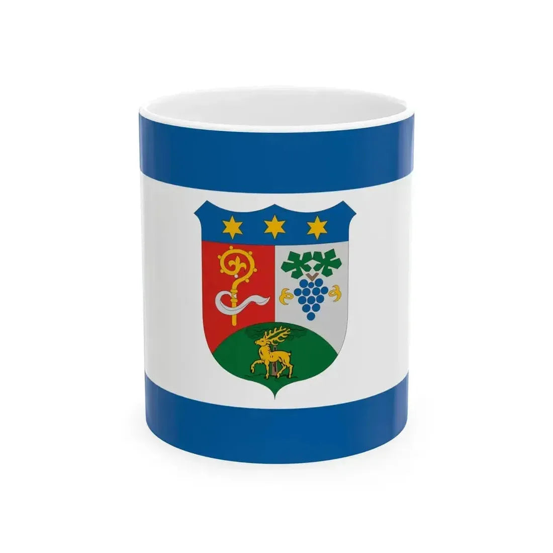 Flag of Geresdlak (Hungary) White Coffee Mug 11oz - Go Mug Yourself