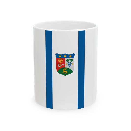 Flag of Geresdlak vertical (Hungary) White Coffee Mug-11oz-Go Mug Yourself