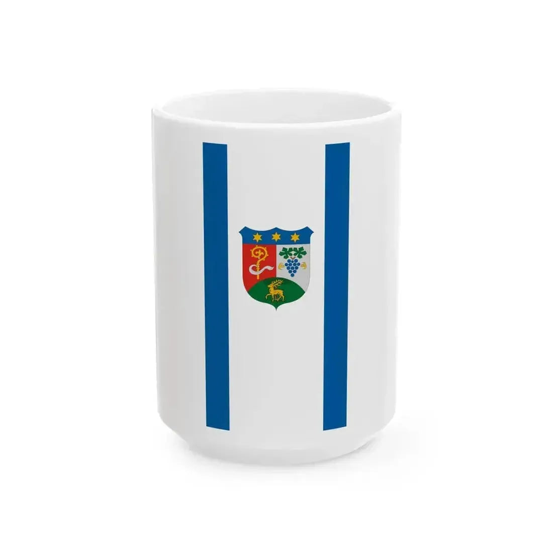 Flag of Geresdlak vertical (Hungary) White Coffee Mug 15oz - Go Mug Yourself