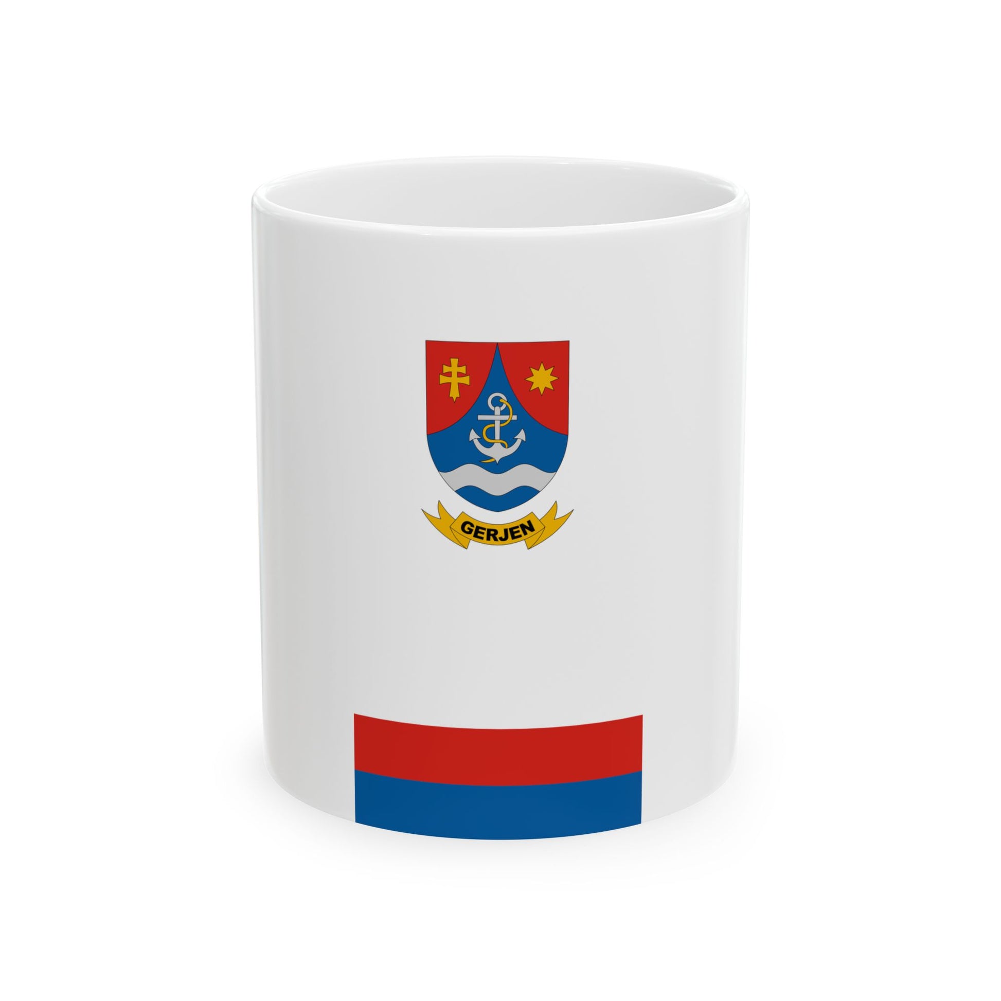 Flag of Gerjen (Hungary) White Coffee Mug-11oz-Go Mug Yourself