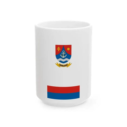 Flag of Gerjen (Hungary) White Coffee Mug 15oz - Go Mug Yourself