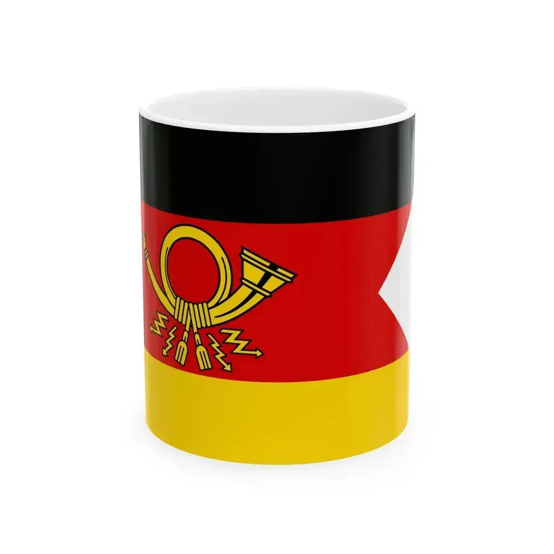 Flag of German post president (Germany) White Coffee Mug 11oz - Go Mug Yourself