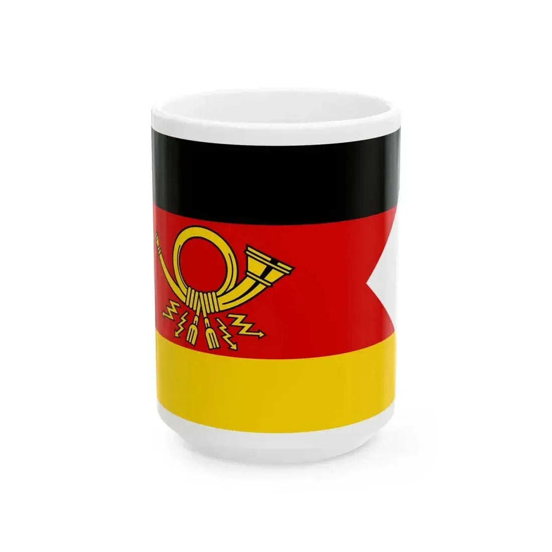 Flag of German post president (Germany) White Coffee Mug 15oz - Go Mug Yourself