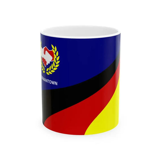 Flag of Germantown Ohio (United States) White Coffee Mug 11oz - Go Mug Yourself