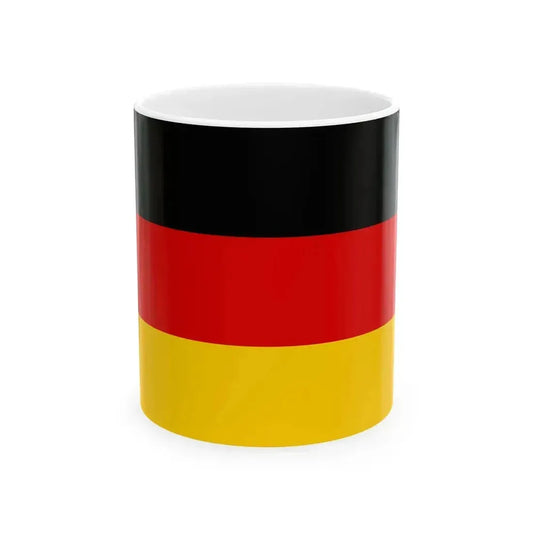 Flag of Germany 2-1 (Germany) White Coffee Mug 11oz - Go Mug Yourself