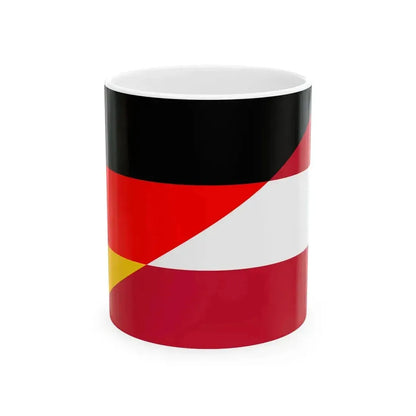 Flag of Germany and Austria (Austria) White Coffee Mug 11oz - Go Mug Yourself