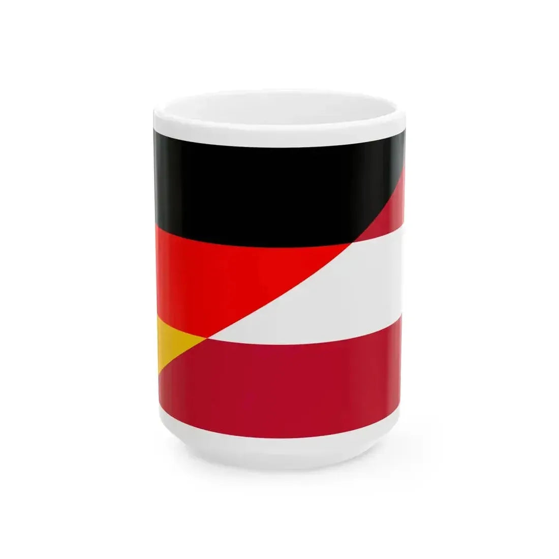 Flag of Germany and Austria (Austria) White Coffee Mug 15oz - Go Mug Yourself