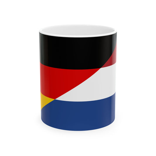 Flag of Germany and the Netherlands (Germany) White Coffee Mug-11oz-Go Mug Yourself