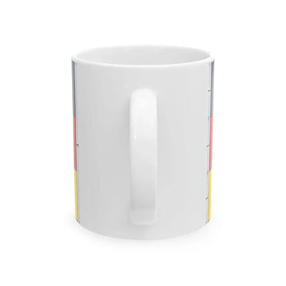 Flag of Germany construction sheet (Germany) White Coffee Mug - Go Mug Yourself
