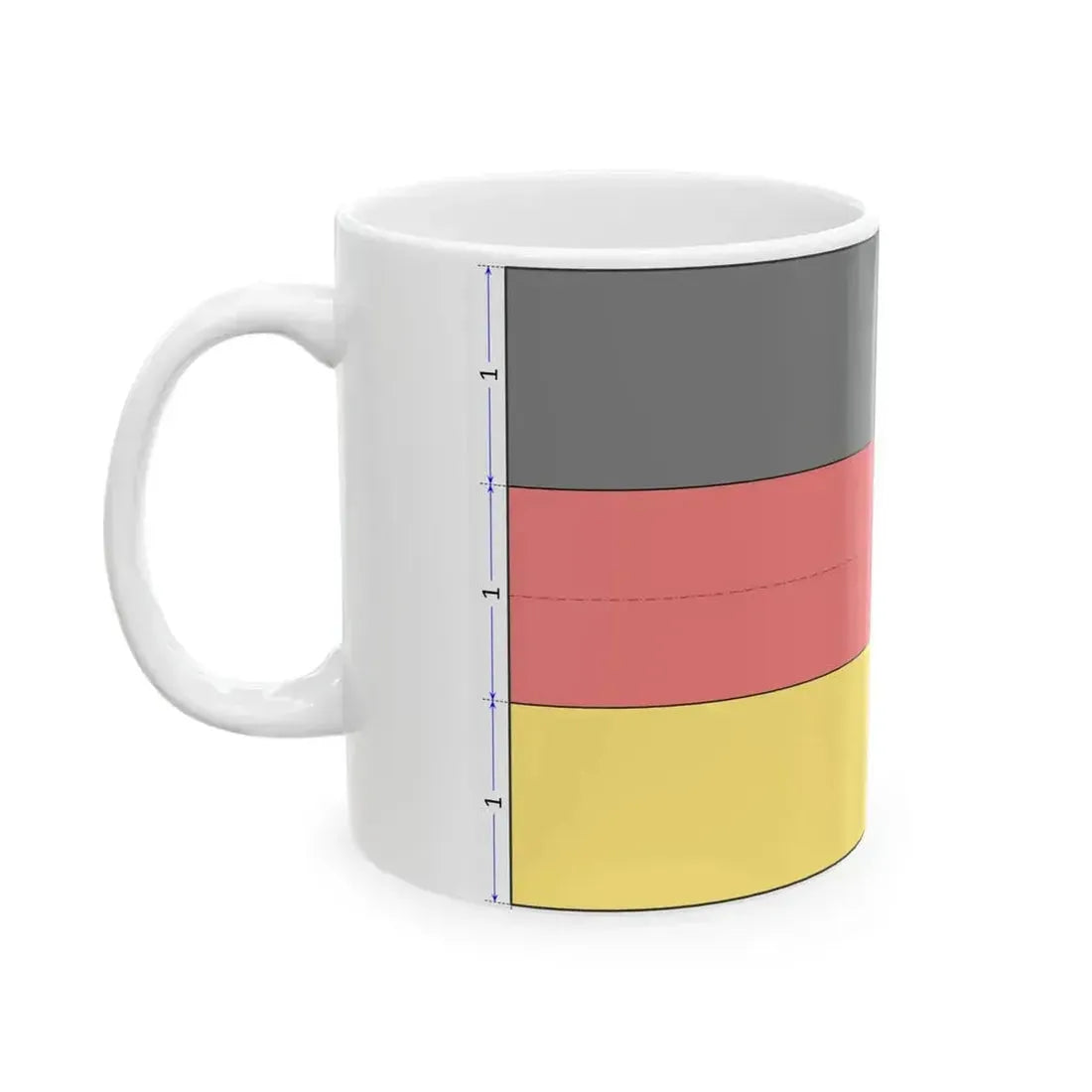 Flag of Germany construction sheet (Germany) White Coffee Mug - Go Mug Yourself