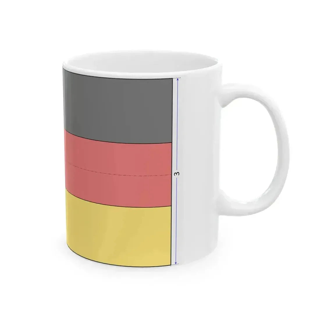 Flag of Germany construction sheet (Germany) White Coffee Mug - Go Mug Yourself