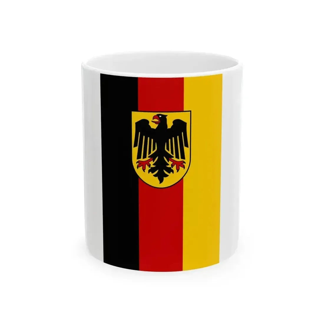 Flag of Germany Hanging state flag (Germany) White Coffee Mug 11oz - Go Mug Yourself