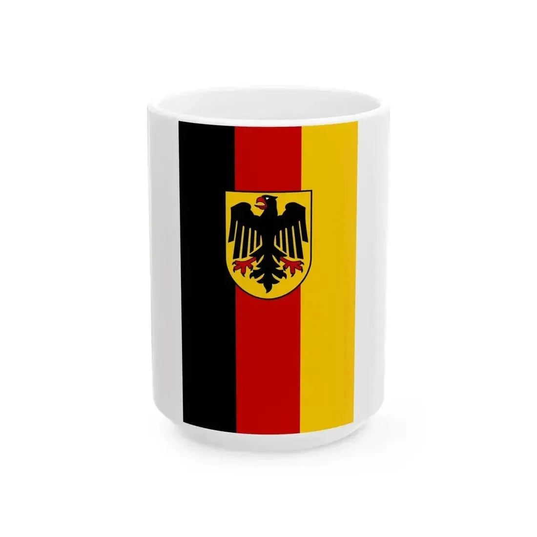 Flag of Germany Hanging state flag (Germany) White Coffee Mug 15oz - Go Mug Yourself