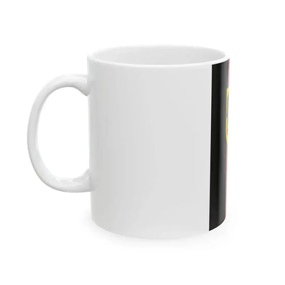 Flag of Germany Hanging state flag (Germany) White Coffee Mug - Go Mug Yourself