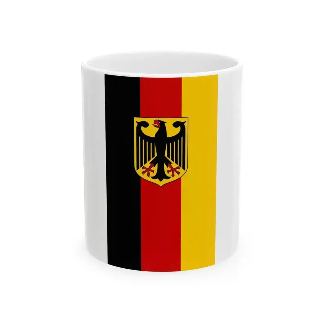 Flag of Germany Hanging unofficial state flag (Germany) White Coffee Mug 11oz - Go Mug Yourself