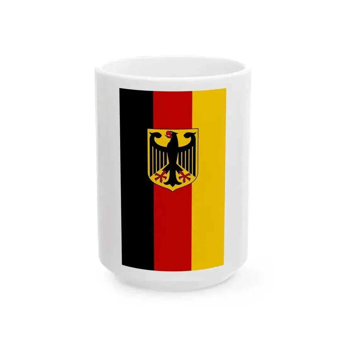 Flag of Germany Hanging unofficial state flag (Germany) White Coffee Mug 15oz - Go Mug Yourself
