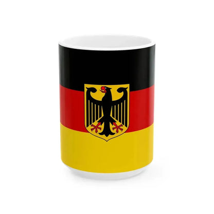 Flag of Germany unoff 3-2 (Germany) White Coffee Mug 15oz - Go Mug Yourself
