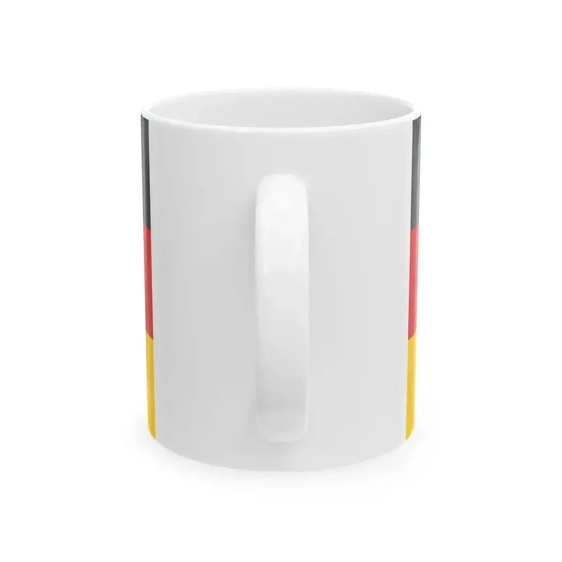 Flag of Germany with a Moors head in the center (Germany) White Coffee Mug - Go Mug Yourself