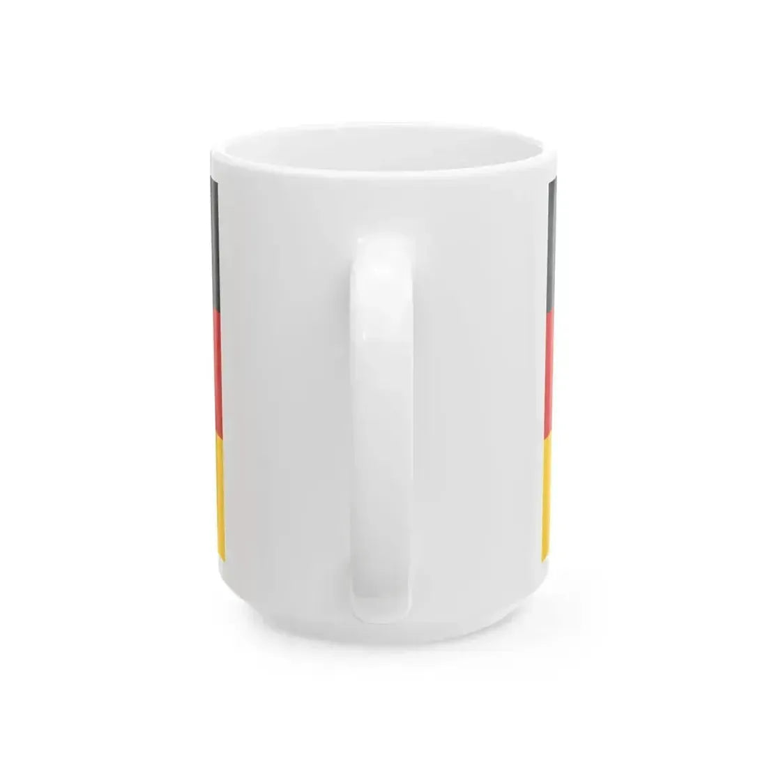 Flag of Germany with a Moors head in the center (Germany) White Coffee Mug - Go Mug Yourself