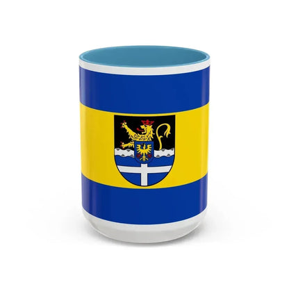 Flag of Germersheim Germany - Accent Coffee Mug 15oz Light Blue - Go Mug Yourself