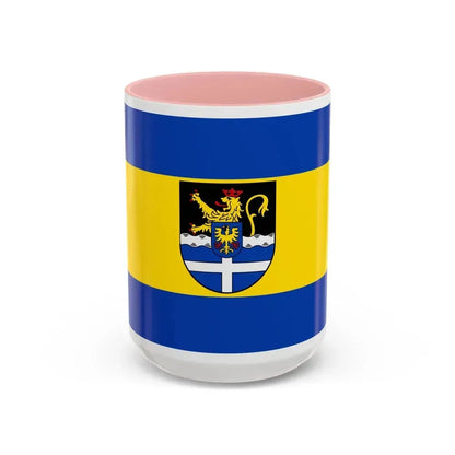 Flag of Germersheim Germany - Accent Coffee Mug 15oz Pink - Go Mug Yourself