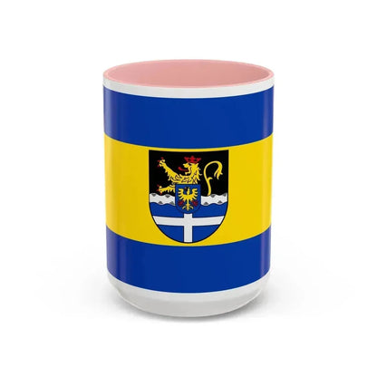 Flag of Germersheim Germany - Accent Coffee Mug 15oz Pink - Go Mug Yourself