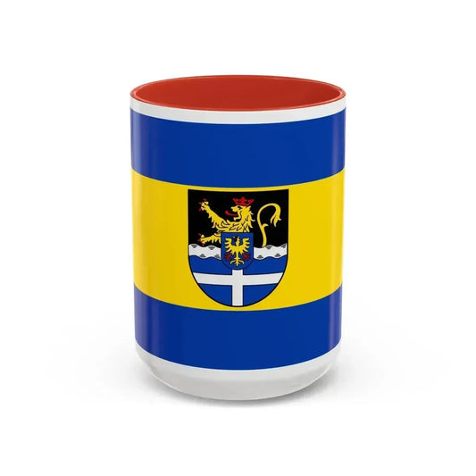Flag of Germersheim Germany - Accent Coffee Mug 15oz Red - Go Mug Yourself